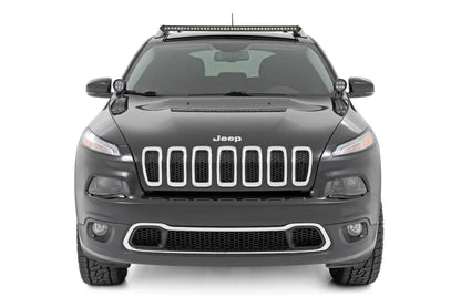 Rough Country LED Light Kit | Roof Mount | 40" Black Single Row | Jeep Cherokee KL (14-23) by Rough Country