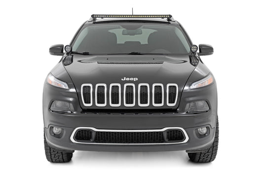 Rough Country LED Light Kit | Roof Mount | 40" Black Single Row | Jeep Cherokee KL (14-23)