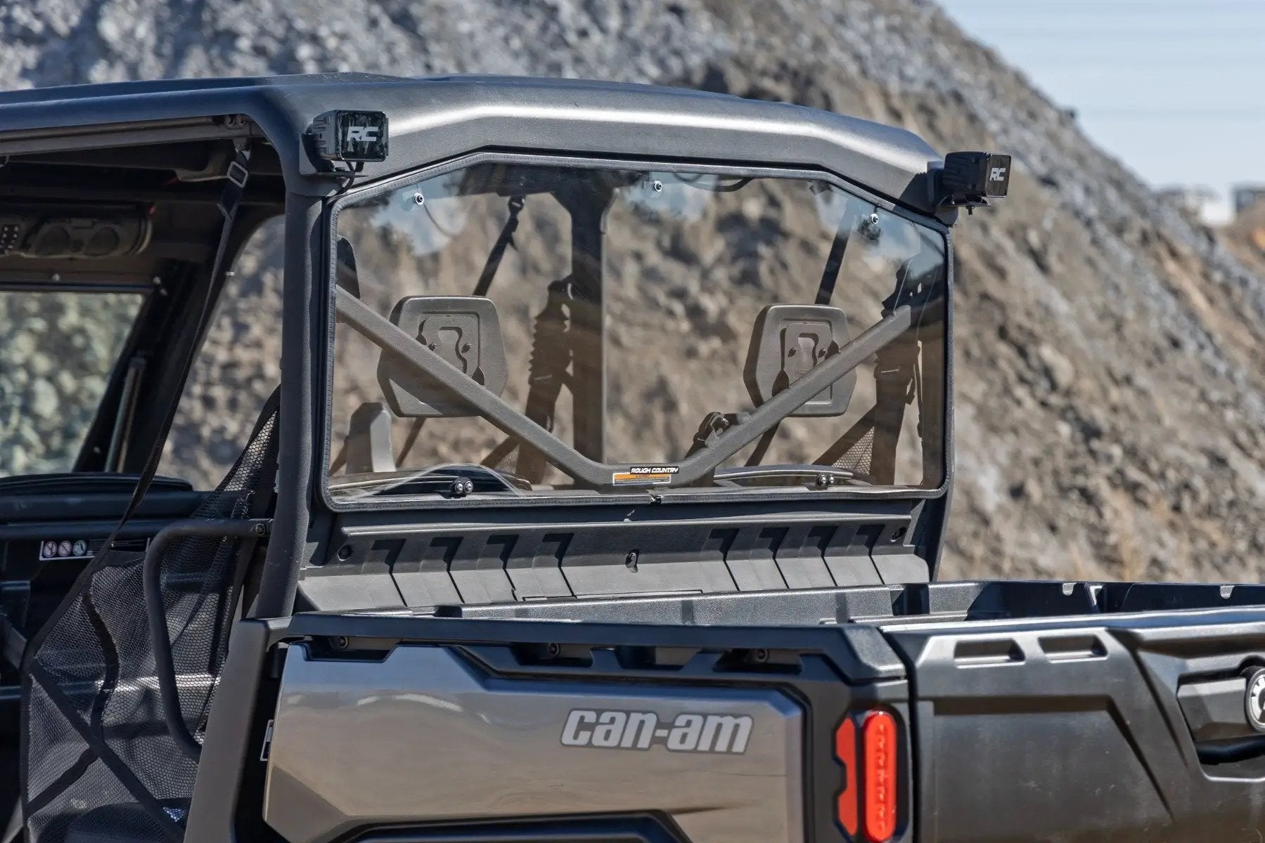 Rough Country Rear Cab Panel | Scratch Resistant | Can-Am Defender HD 8/HD 9/HD 10 by Rough Country