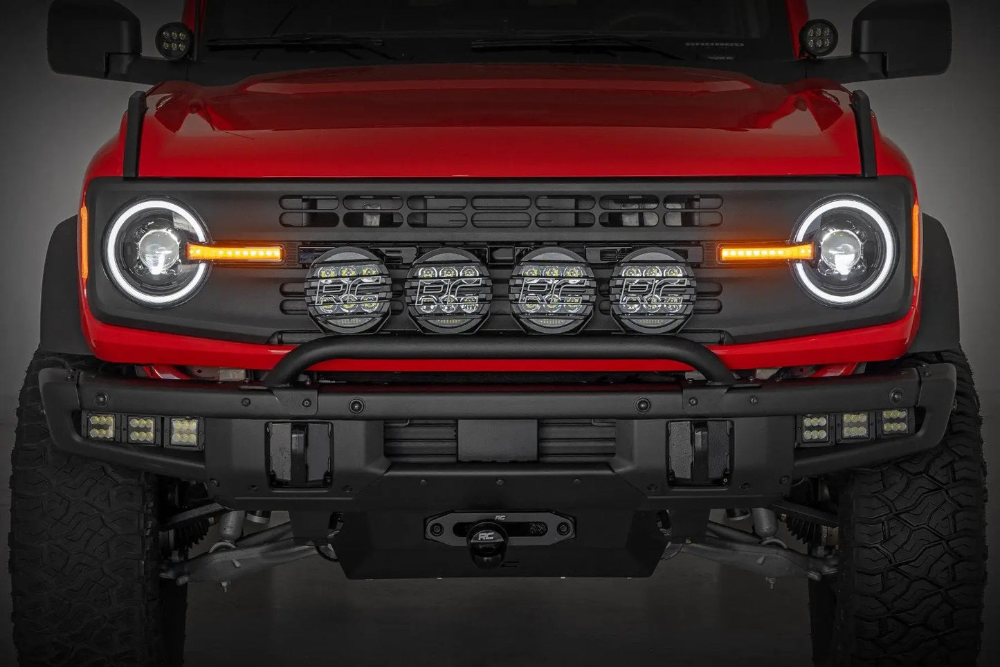 Rough Country DRL Halo LED Headlights | DOT Approved | Ford Bronco 4WD (2021-2025) by Rough Country