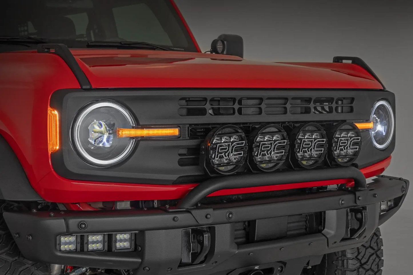 Rough Country DRL Halo LED Headlights | DOT Approved | Ford Bronco 4WD (2021-2025) by Rough Country