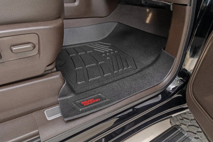 Rough Country Floor Mats | FR Bucket | Crew | Chevy/GMC 1500/2500HD/3500HD (19-26) by Rough Country