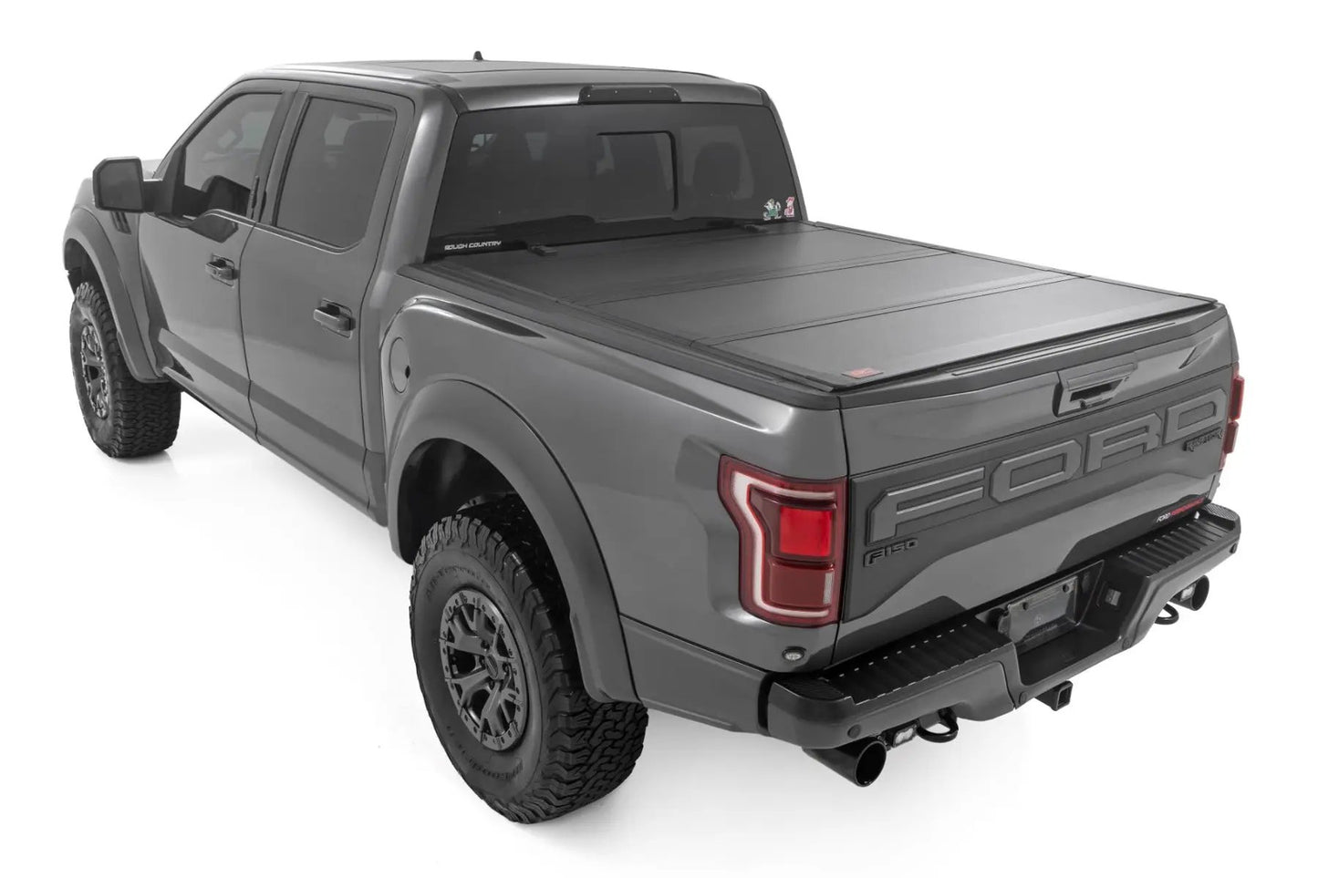 Rough Country Hard Tri-Fold Flip Up Bed Cover | 6'7" Bed | Ford F-150 2WD/4WD (2015-2025) by Rough Country