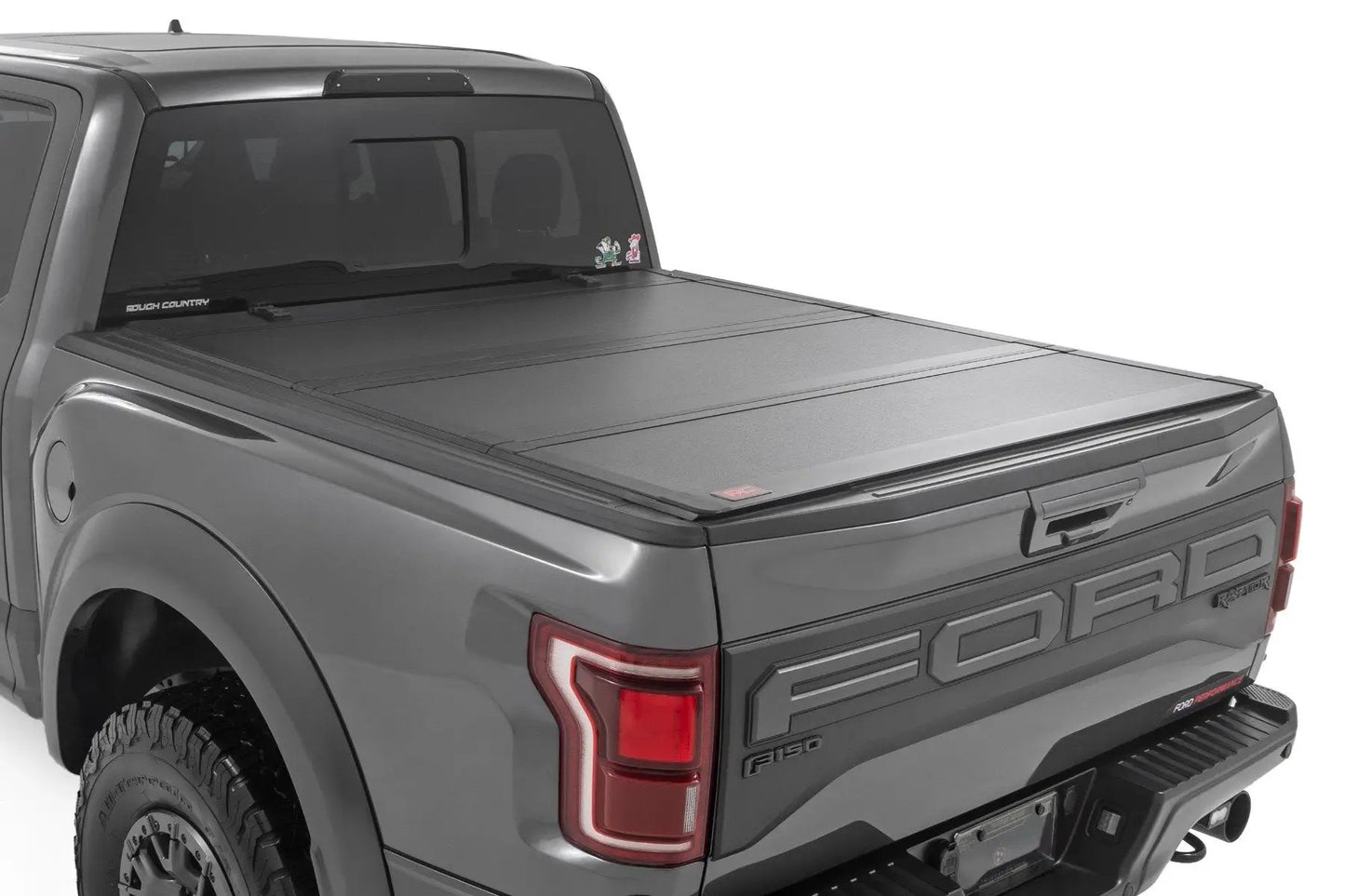 Rough Country Hard Tri-Fold Flip Up Bed Cover | 6'7" Bed | Ford F-150 2WD/4WD (2015-2025) by Rough Country