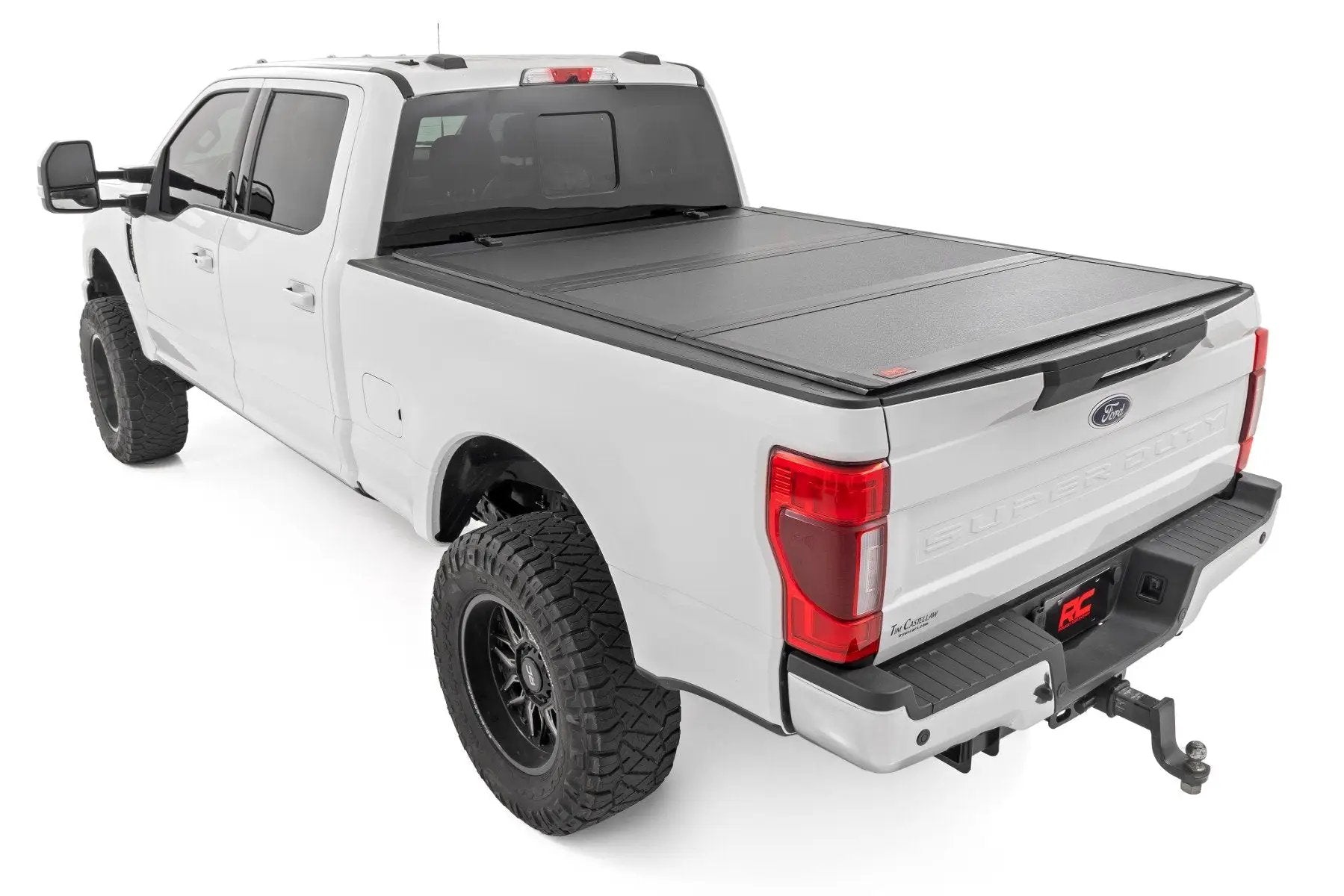 Rough Country Hard Tri-Fold Flip Up Bed Cover | 6'10" Bed | Ford F-250/F-350 Super Duty (17-26) by Rough Country