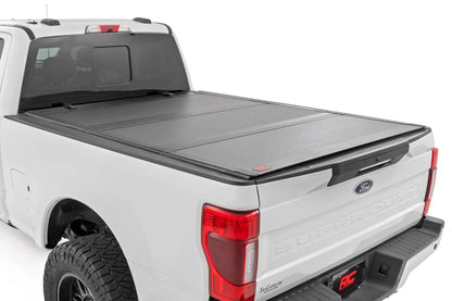 Rough Country Hard Tri-Fold Flip Up Bed Cover | 6'10" Bed | Ford F-250/F-350 Super Duty (17-26) by Rough Country