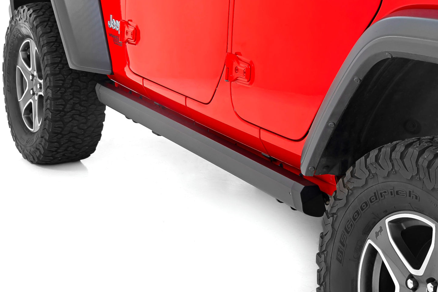 Выдвижные пороги с электроприводом | Двойной электромотор | 4 двери | Jeep Wrangler JL (18-24)