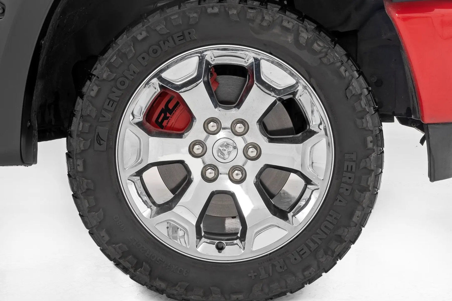 Rough Country Caliper Covers | Front and Rear | Red | Ram 1500 2WD/4WD (2019-2026) by Rough Country
