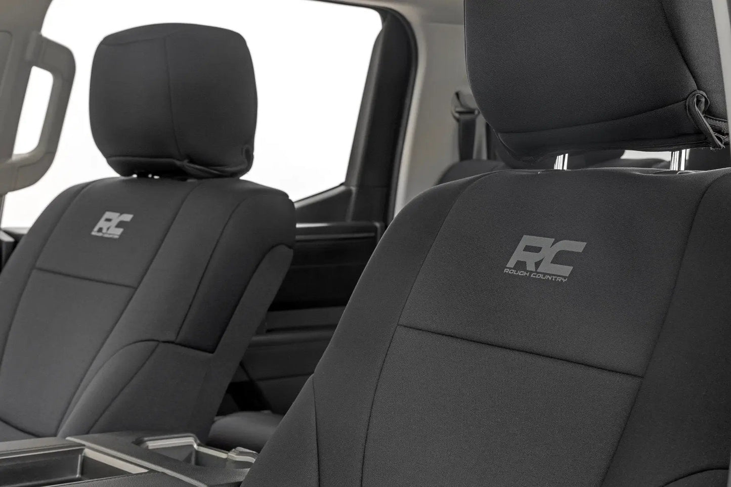 Rough Country Seat Covers | No Rear Cup Holder | Toyota Tundra 2WD/4WD (2022-2026) by Rough Country