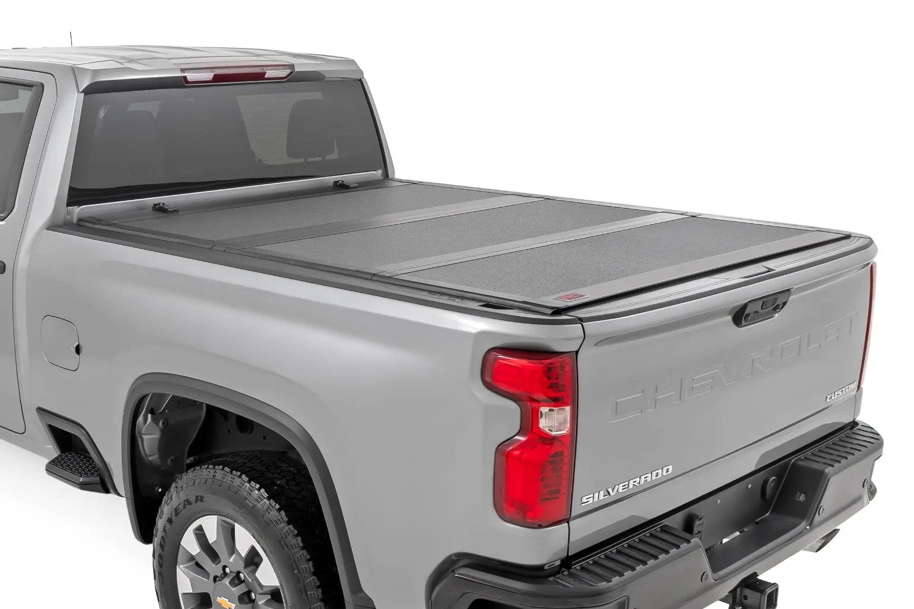 Rough Country Hard Tri-Fold Flip Up Bed Cover | 6'9" Bed | Chevy/GMC Silverado/Sierra 2500HD/3500HD (20-26) by Rough Country