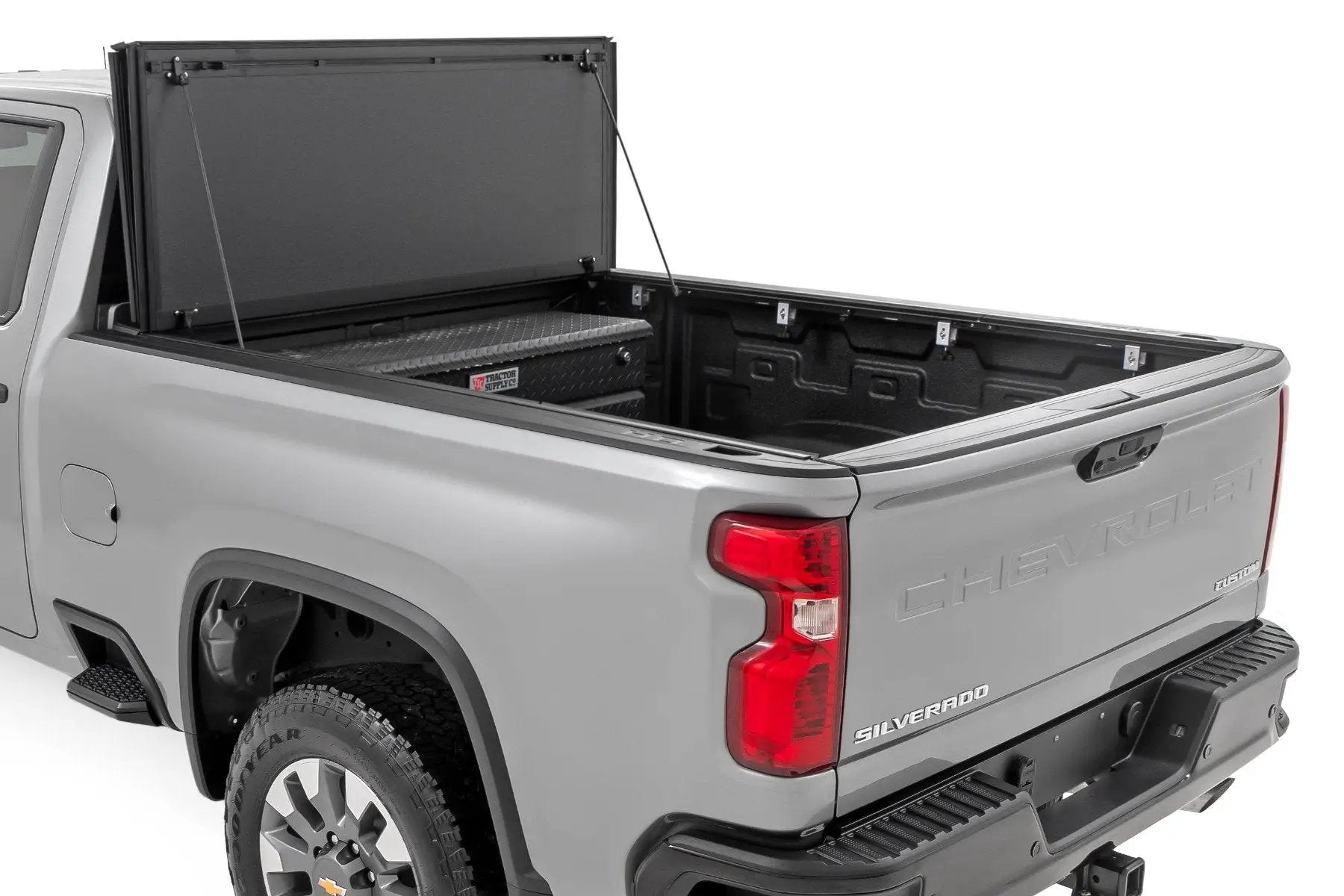 Rough Country Hard Tri-Fold Flip Up Bed Cover | 6'9" Bed | Chevy/GMC Silverado/Sierra 2500HD/3500HD (20-26) by Rough Country