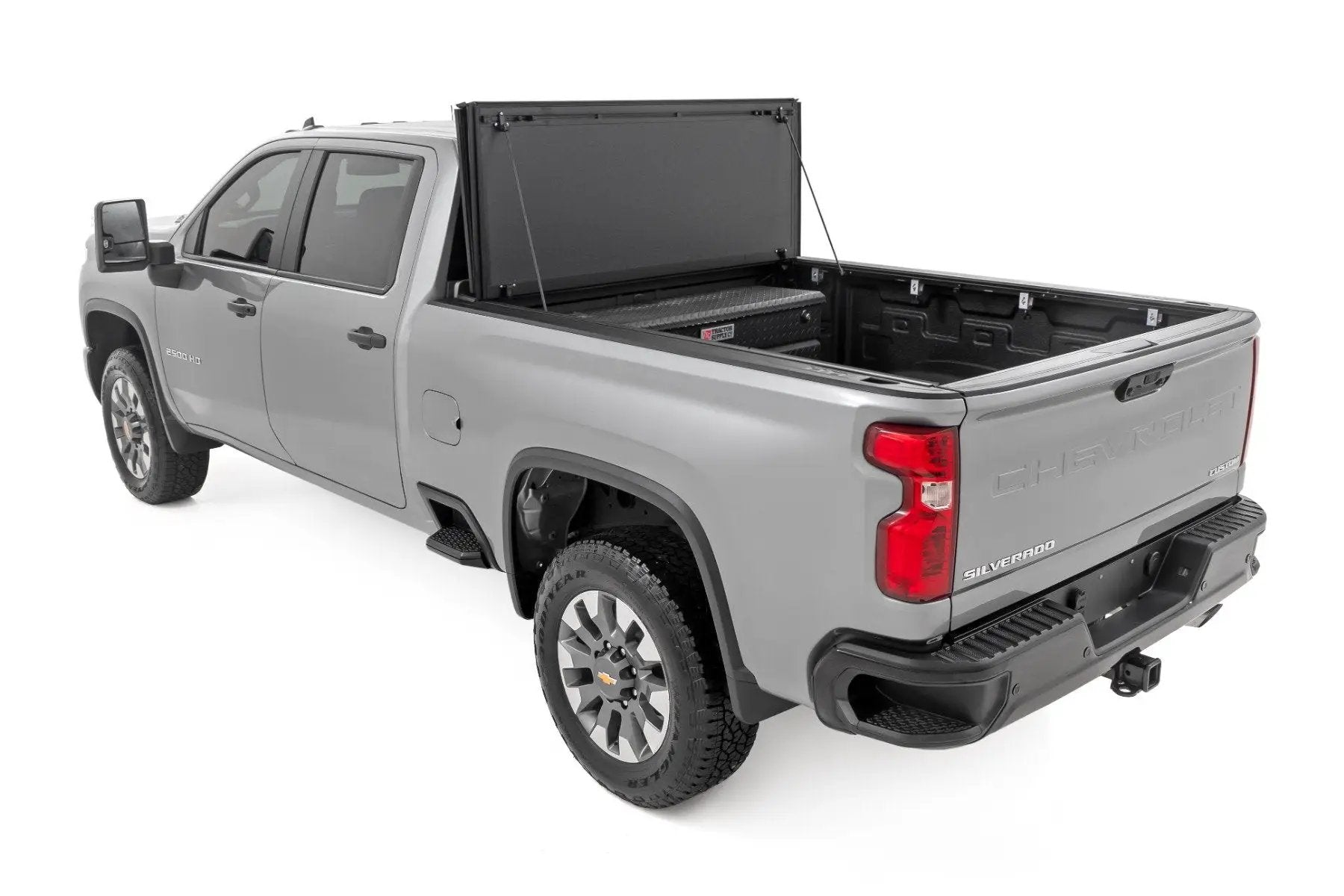 Rough Country Hard Tri-Fold Flip Up Bed Cover | 6'9" Bed | Chevy/GMC Silverado/Sierra 2500HD/3500HD (20-26) by Rough Country