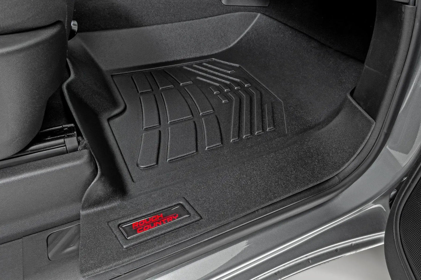 Rough Country Floor Mats | FR Bucket | Crew | Chevy/GMC 1500/2500HD/3500HD (19-26) by Rough Country