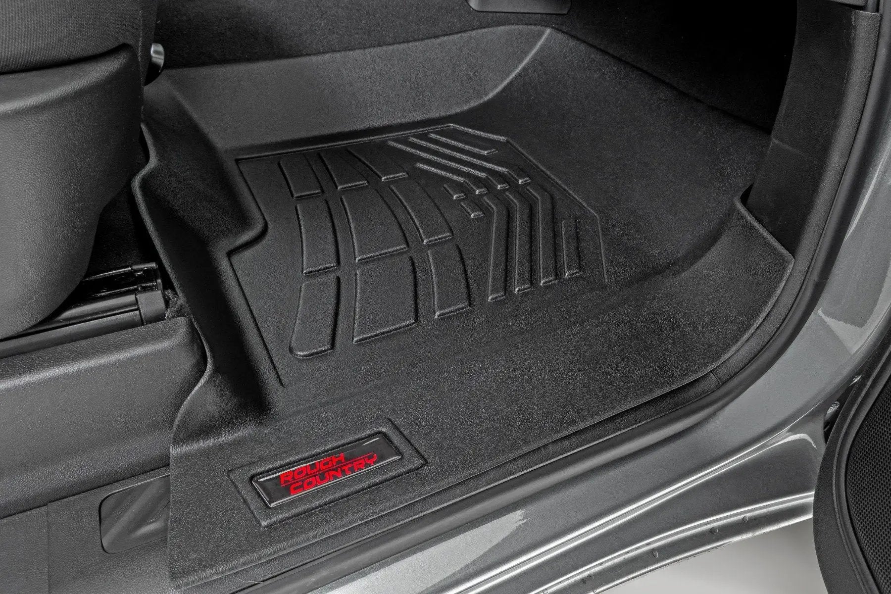 Rough Country Floor Mats | FR Bucket | Crew | Chevy/GMC 1500/2500HD/3500HD (19-26) by Rough Country