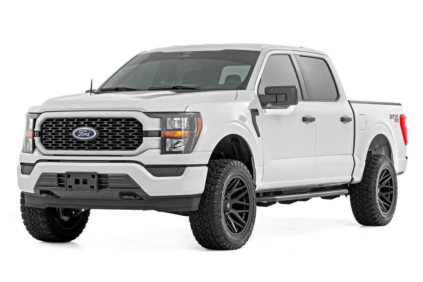Rough Country OV2 Running Boards | Side Step Bars | Crew Cab | Ford F-150/Lightning/F-250/F-350 (15-26) by Rough Country