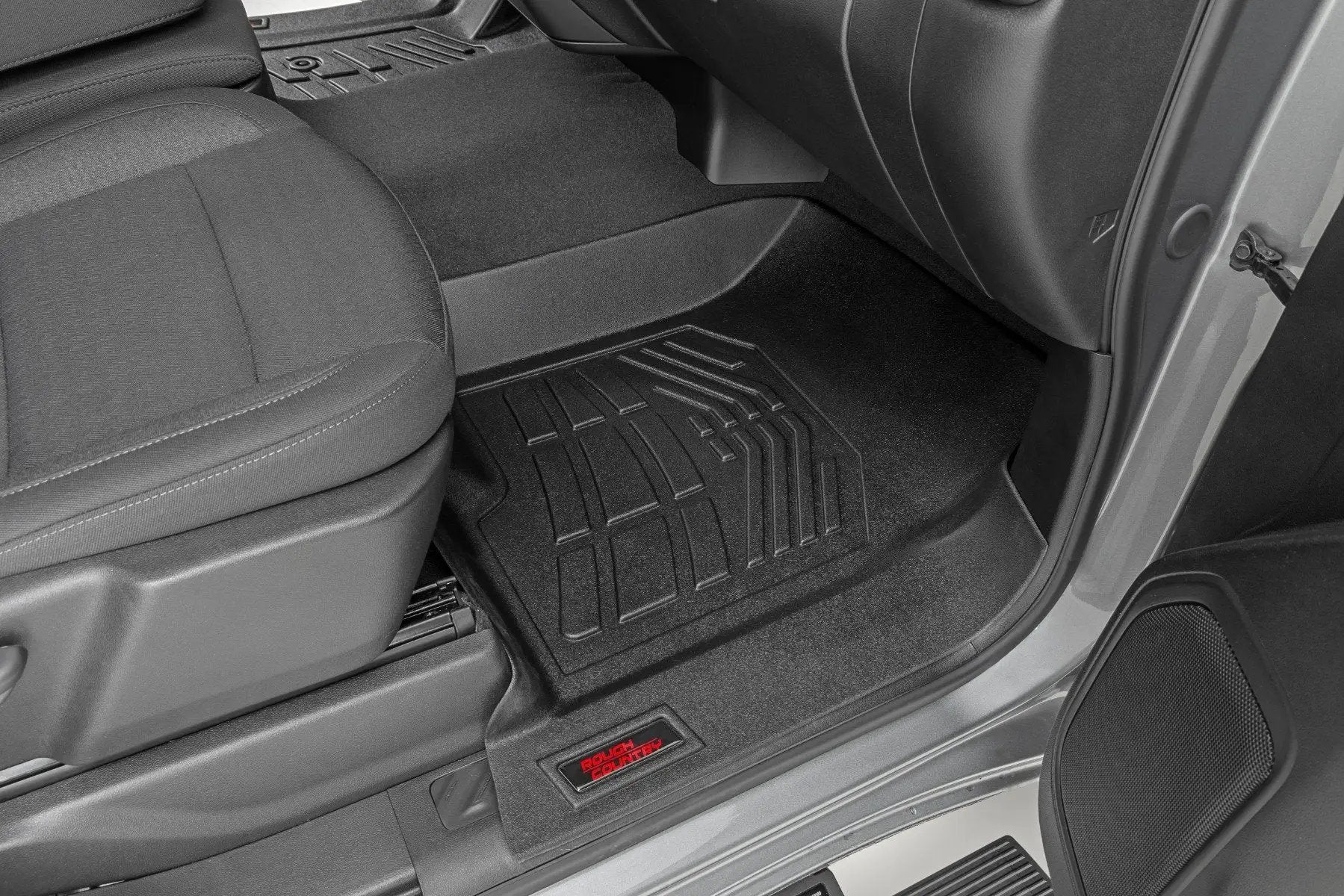 Rough Country Floor Mats | FR Bucket | Crew | Chevy/GMC 1500/2500HD/3500HD (19-26) by Rough Country