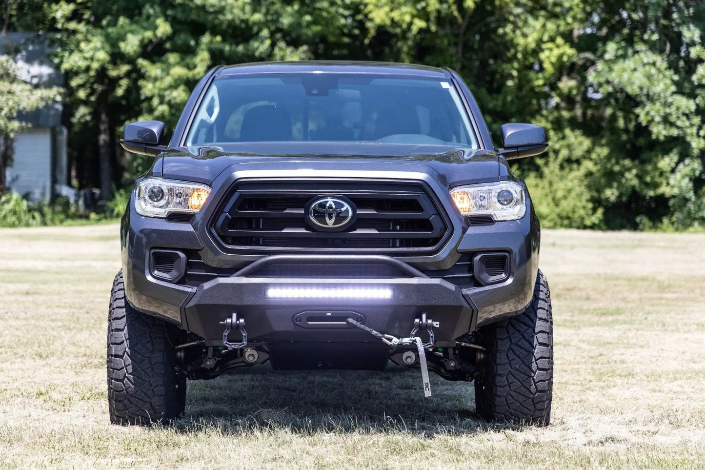 Rough Country Front Bumper | Hybrid | 12000-Lb Pro Series Winch | Synthetic Rope | Toyota Tacoma (16-23) by Rough Country