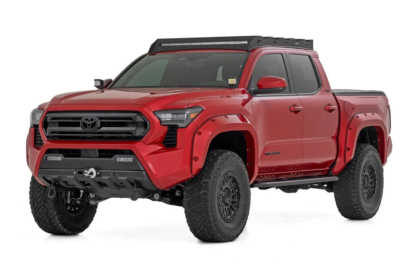Rough Country RPT2 Running Board | Double Cab | Black | Toyota Tacoma 2WD/4WD (2024-2025) by Rough Country
