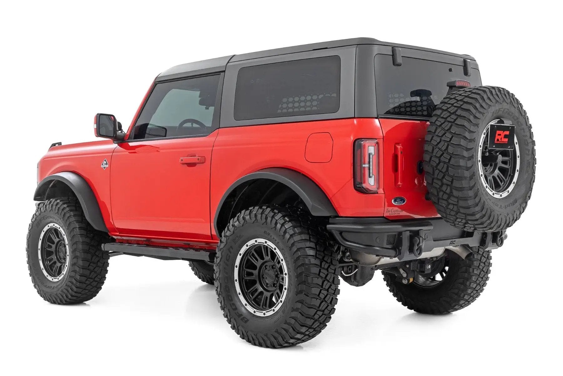 Rough Country BA2 Running Boards | Side Step Bars | 2-Door | Ford Bronco (2 Door) (21-25) by Rough Country