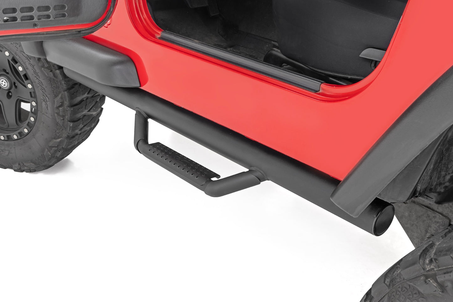 Rough Country Nerf Steps | Full Length | Jeep Wrangler TJ 4WD (1997-2006)