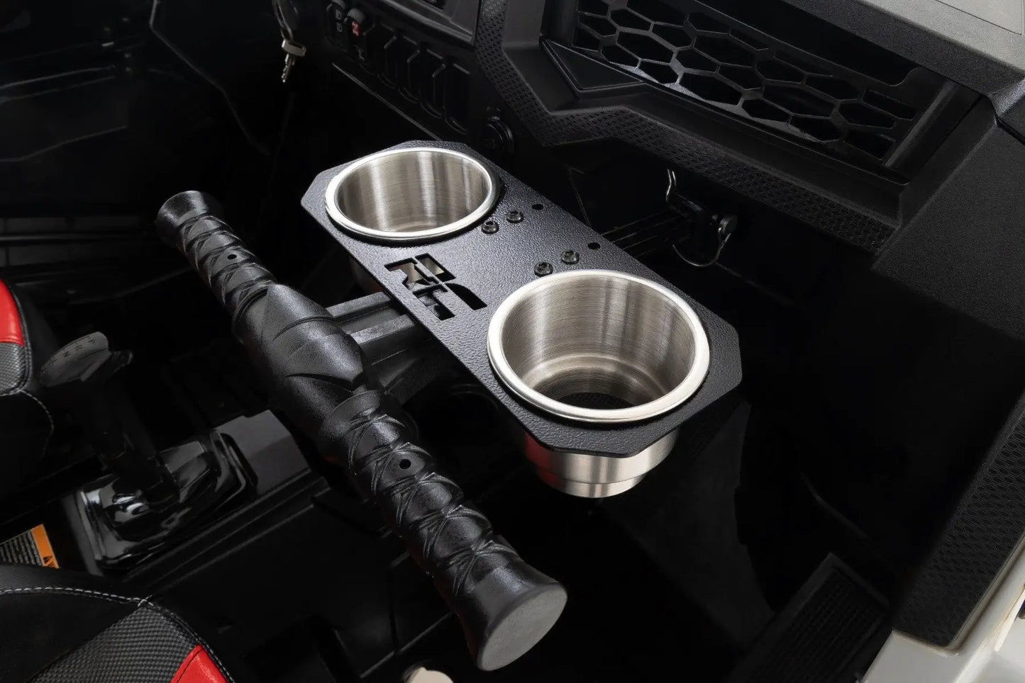 Rough Country Passenger Grip Handle Dual Cup Holder | Polaris RZR 4 900/RZR S 1000 by Rough Country