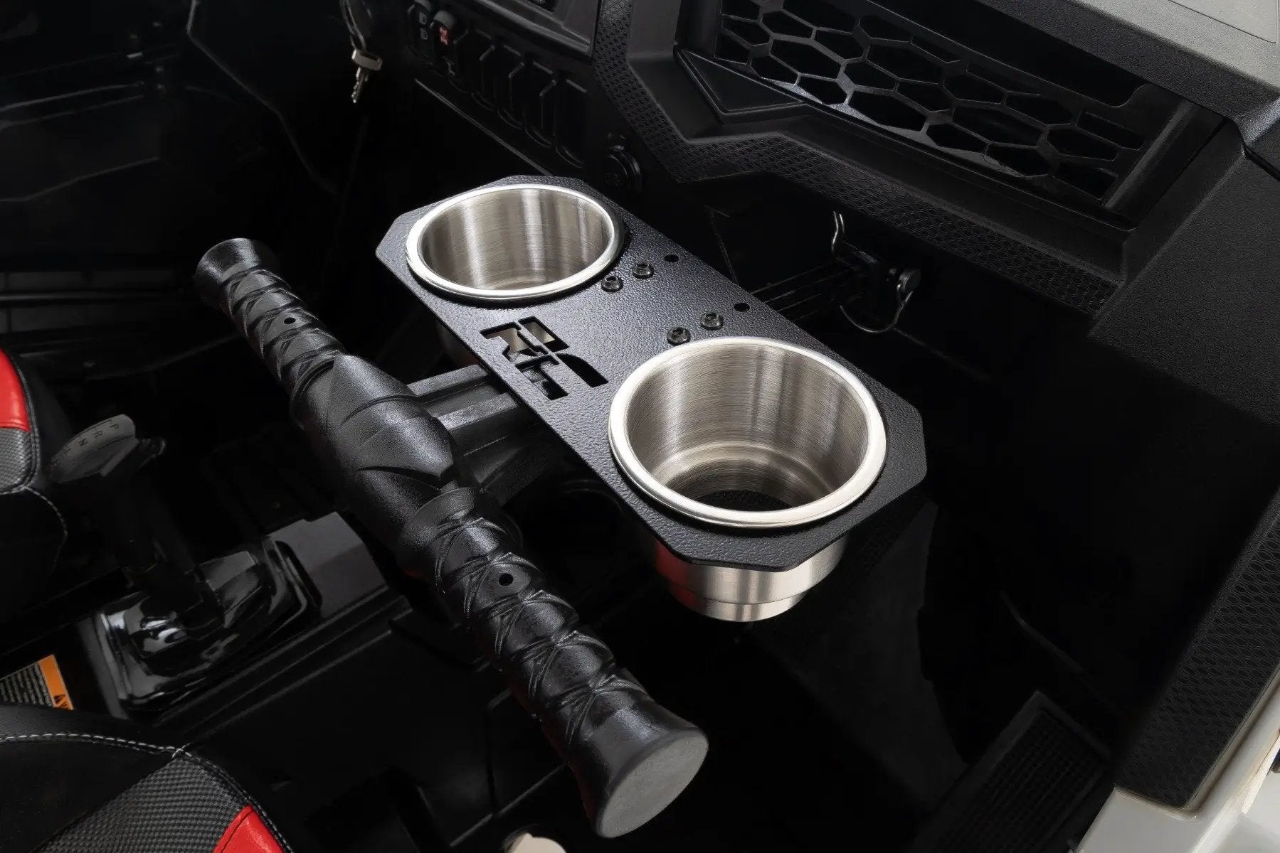 Rough Country Passenger Grip Handle Dual Cup Holder | Polaris RZR 4 900/RZR S 1000 by Rough Country