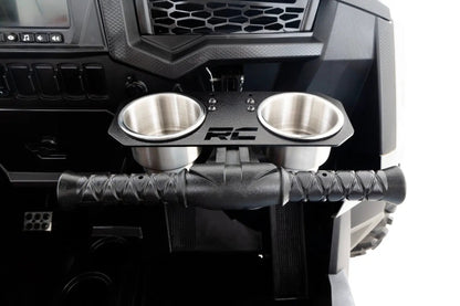 Rough Country Passenger Grip Handle Dual Cup Holder | Polaris RZR 4 900/RZR S 1000 by Rough Country