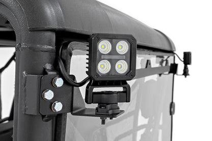 Rough Country LED Light Kit | Rear Mount | 2" Black Pair | Amber DRL | CFMOTO UFORCE 1000