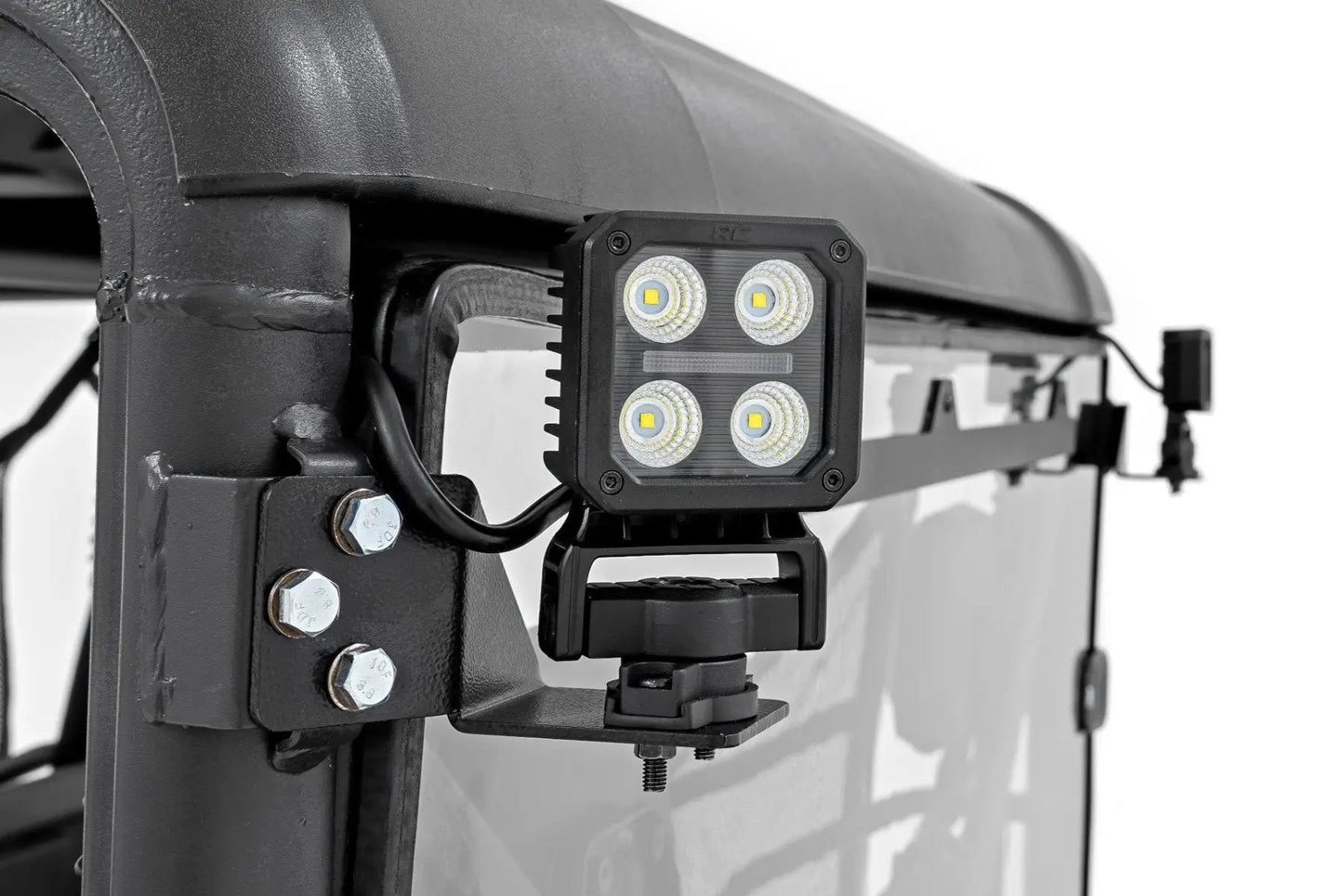 Rough Country LED Light Kit | Rear Mount | 2" Black Pair | White DRL | CFMOTO UFORCE 1000 by Rough Country