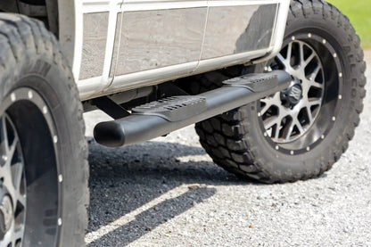 Rough Country Oval Nerf Step | Crew Cab | Black | Ford F-150 2WD/4WD (2009-2014) by Rough Country