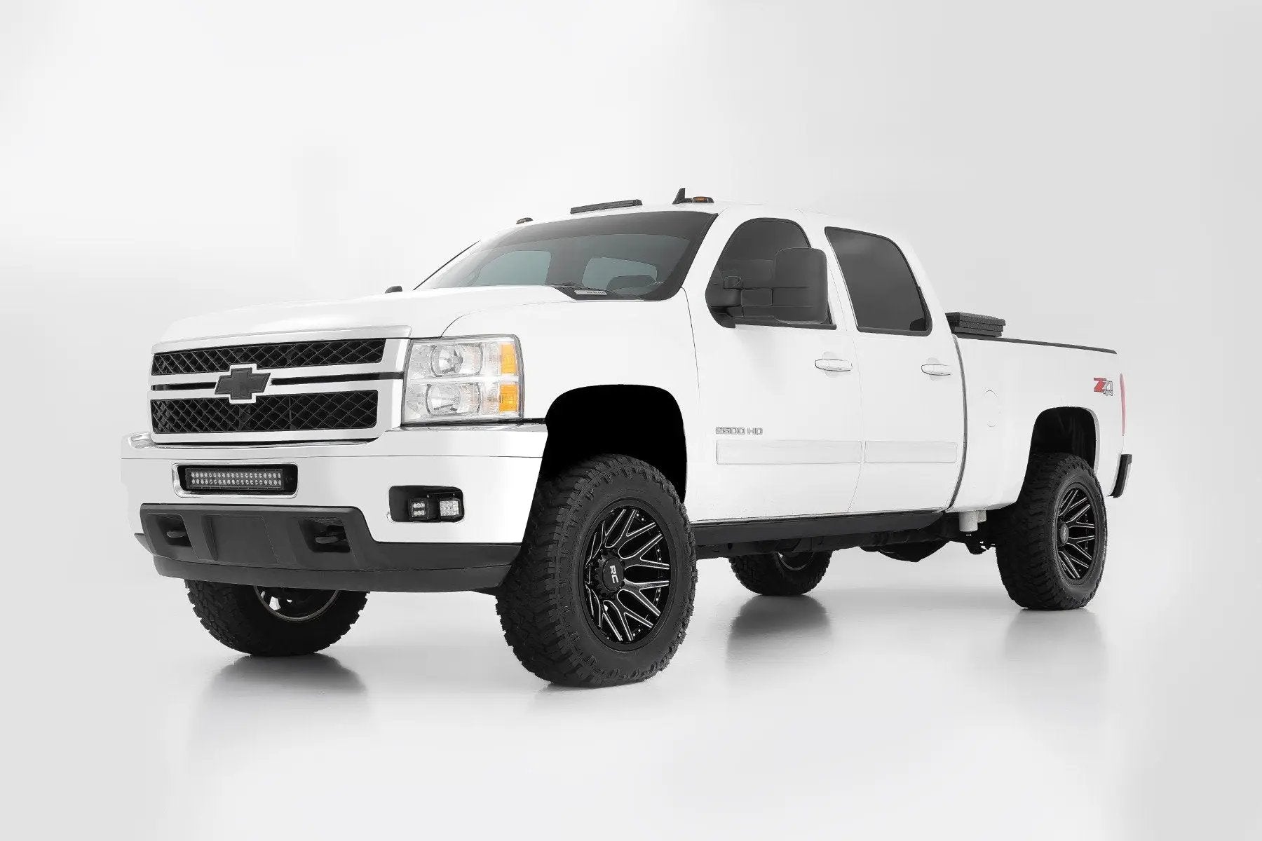 Rough Country 95 Series Wheel | One-Piece | Gloss Black Machined | 20x10 | 8x180 | -19mm by Rough Country