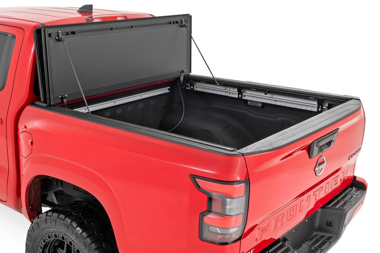 Rough Country Hard Tri-Fold Flip Up Bed Cover | 5' Bed | Nissan Frontier 2WD/4WD (22-26) by Rough Country