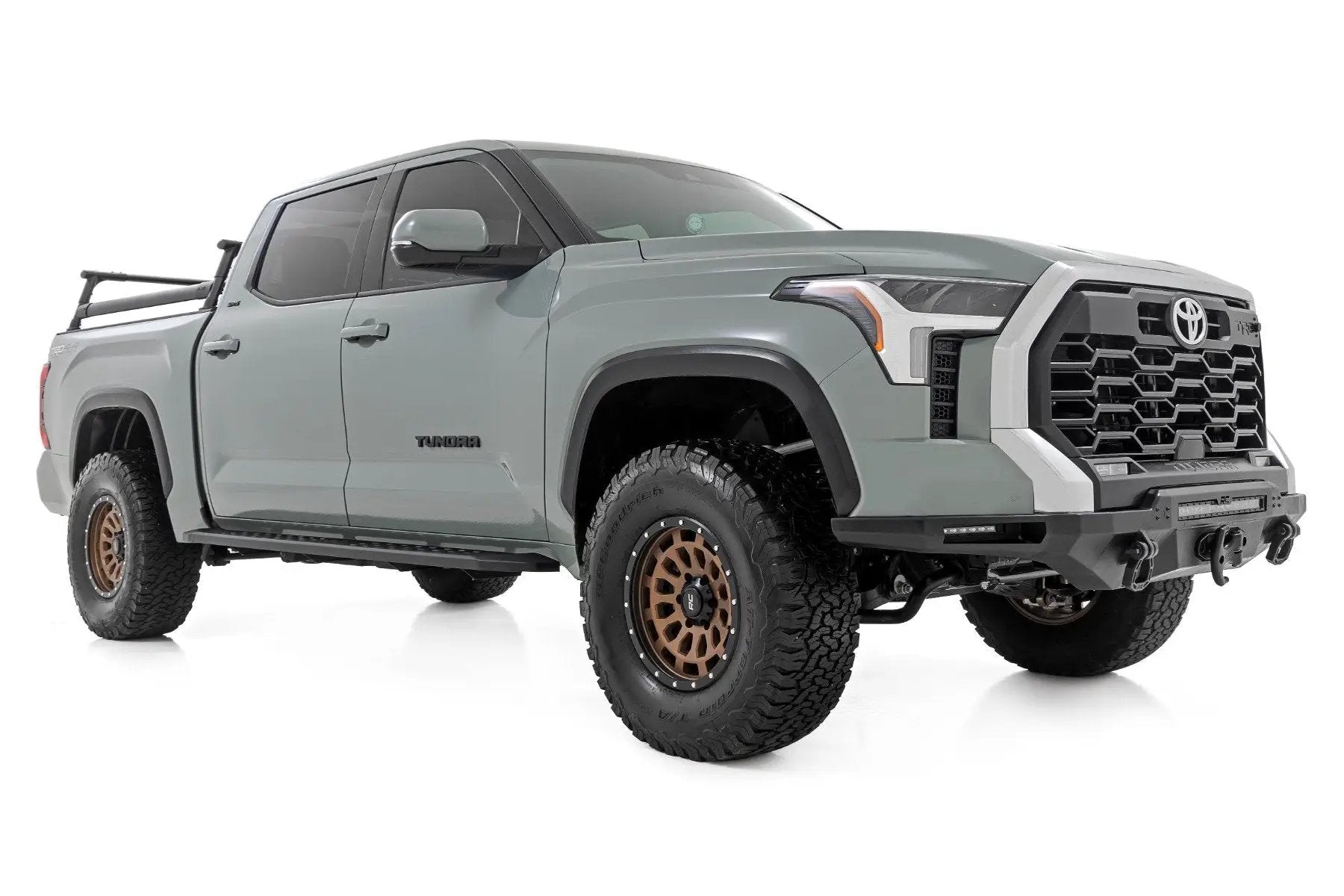 Rough Country RPT2 Running Board | Crew Cab | Black | Toyota Tundra 2WD/4WD (2022-2026) by Rough Country