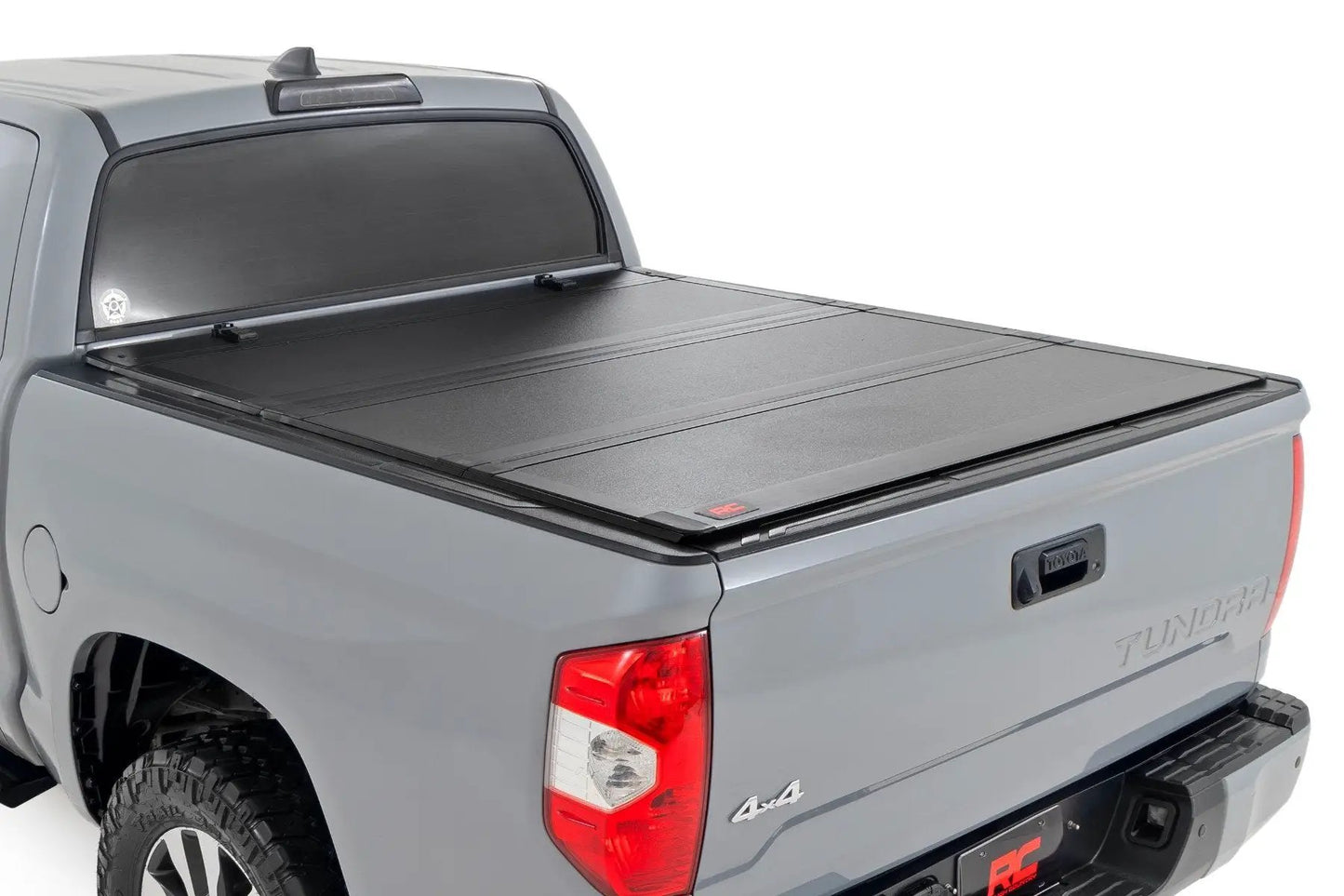 Rough Country Hard Tri-Fold Flip Up Bed Cover | 5'7" Bed | Toyota Tundra 2WD/4WD (07-21) by Rough Country