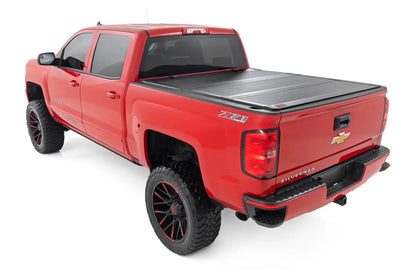 Rough Country Hard Tri-Fold Flip Up Bed Cover | 5'9" Bed | Chevy/GMC 1500 (14-18 & Classic) by Rough Country