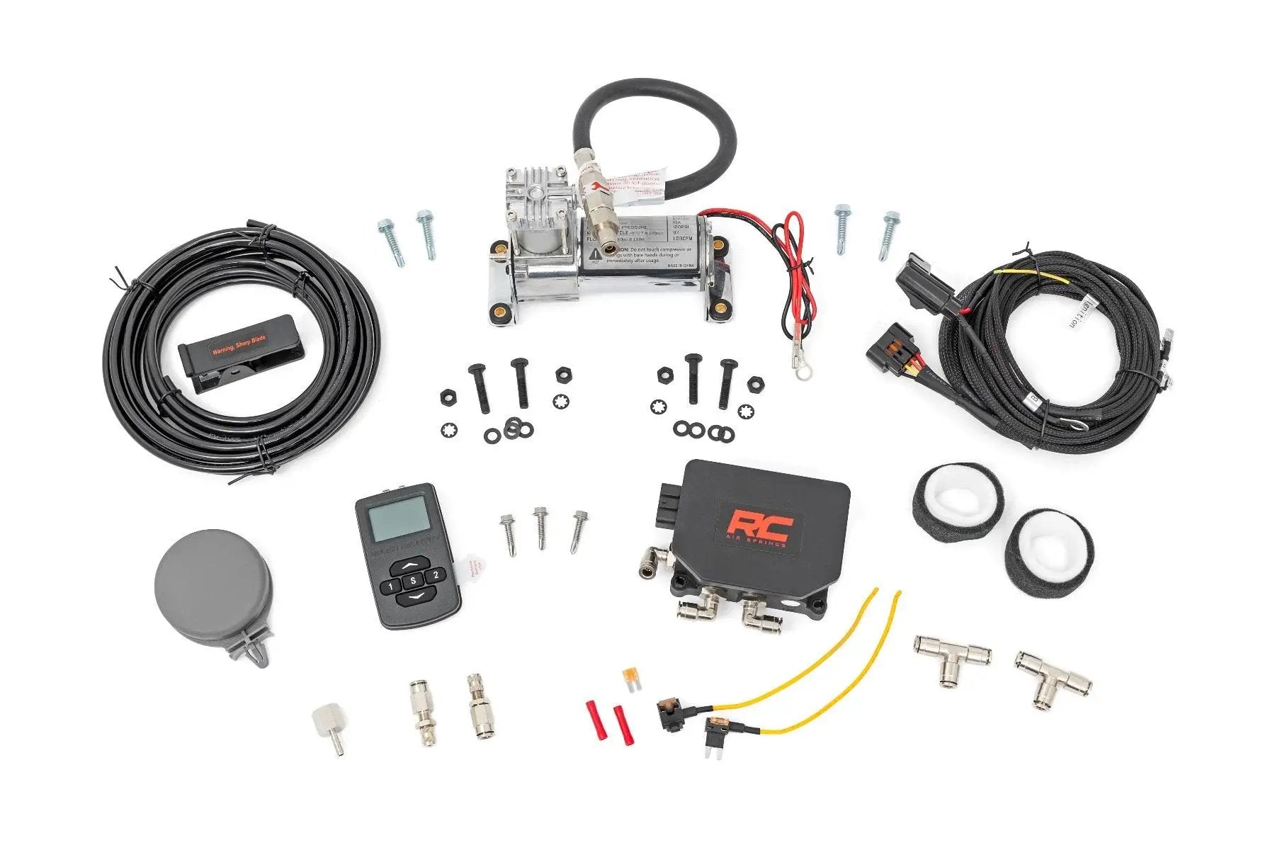 Rough Country Wireless Air Bag Controller Kit w/Compressor by Rough Country