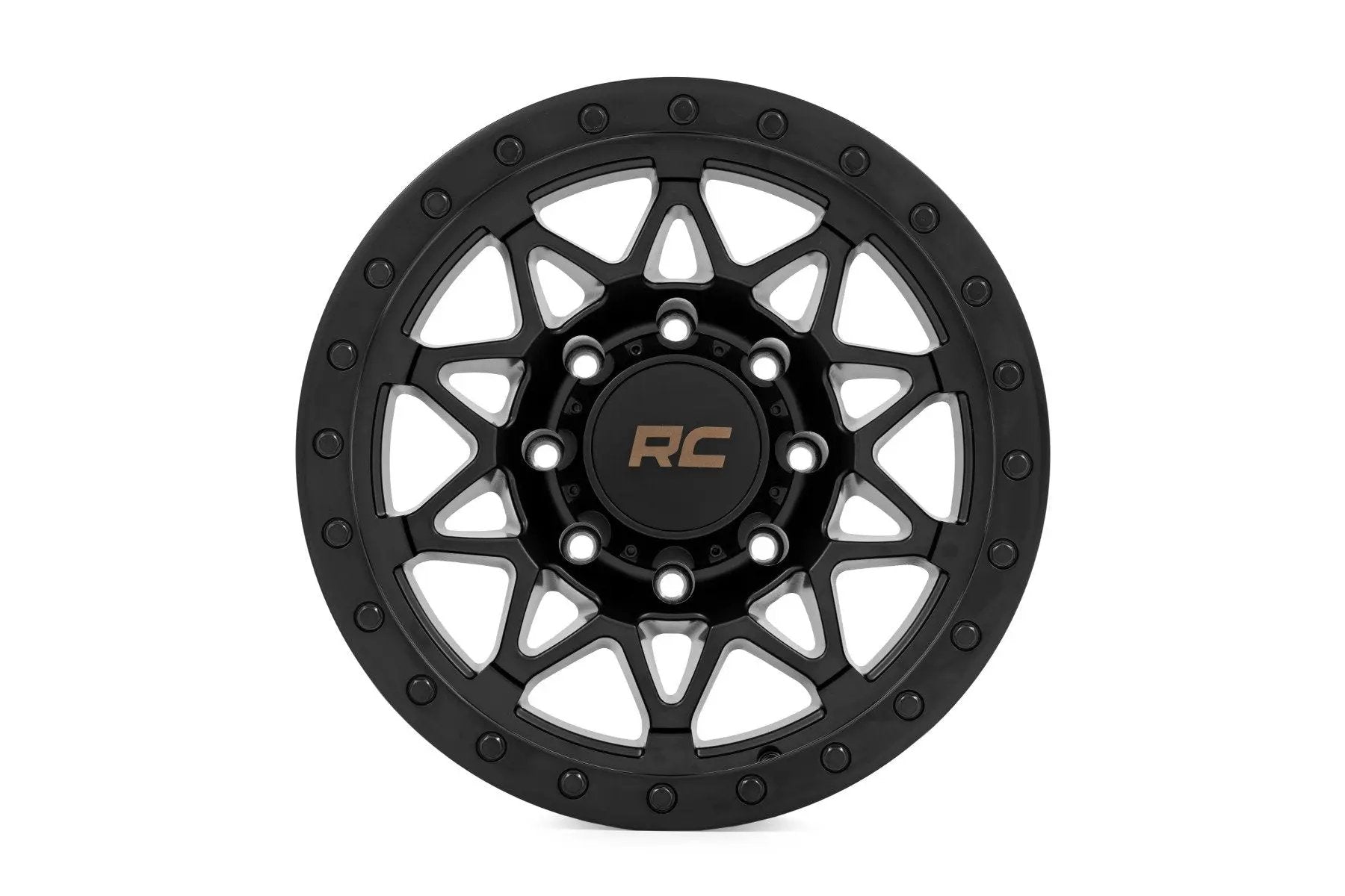 Rough Country 78 Series Wheel | Simulated Beadlock | Black | 18x9 | 8x6.5 | -12mm by Rough Country