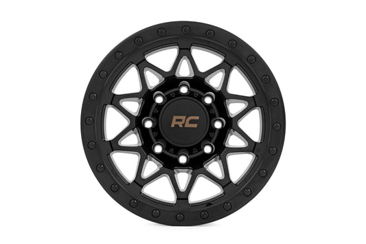 Rough Country 78 Series Wheel | Simulated Beadlock | Black | 18x9 | 8x170 | 0mm