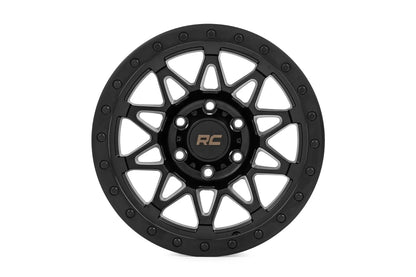 Rough Country 78 Series Wheel | Simulated Beadlock | Black | 17x8.5 | 5x4.5 | +0mm by Rough Country