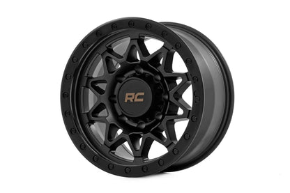 Rough Country 78 Series Wheel | Simulated Beadlock | Black | 18x9 | 8x6.5 | -12mm by Rough Country