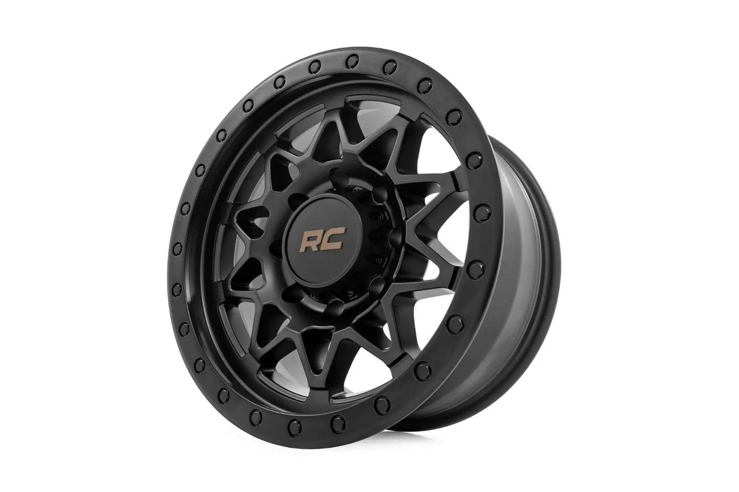Rough Country 78 Series Wheel | Simulated Beadlock | Black | 18x9 | 8x6.5 | -12mm by Rough Country