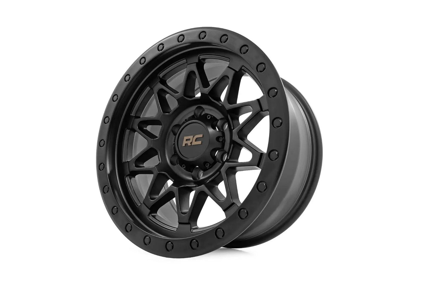 Rough Country 78 Series Wheel | Simulated Beadlock | Black | 18x9 | 6x135 | 0mm by Rough Country