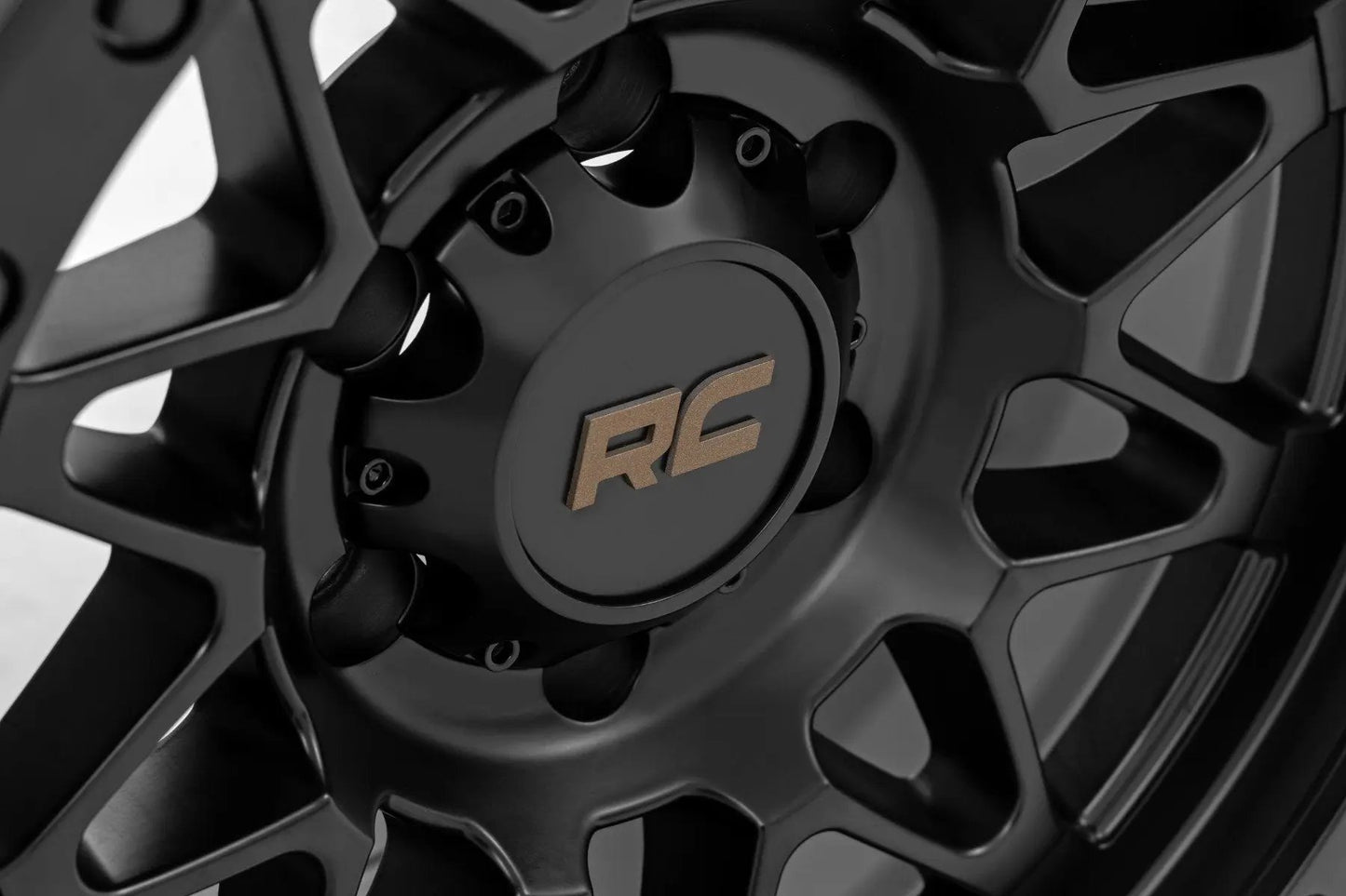 Rough Country 78 Series Wheel | Simulated Beadlock | Black | 17x8.5 | 5x4.5 | +0mm by Rough Country