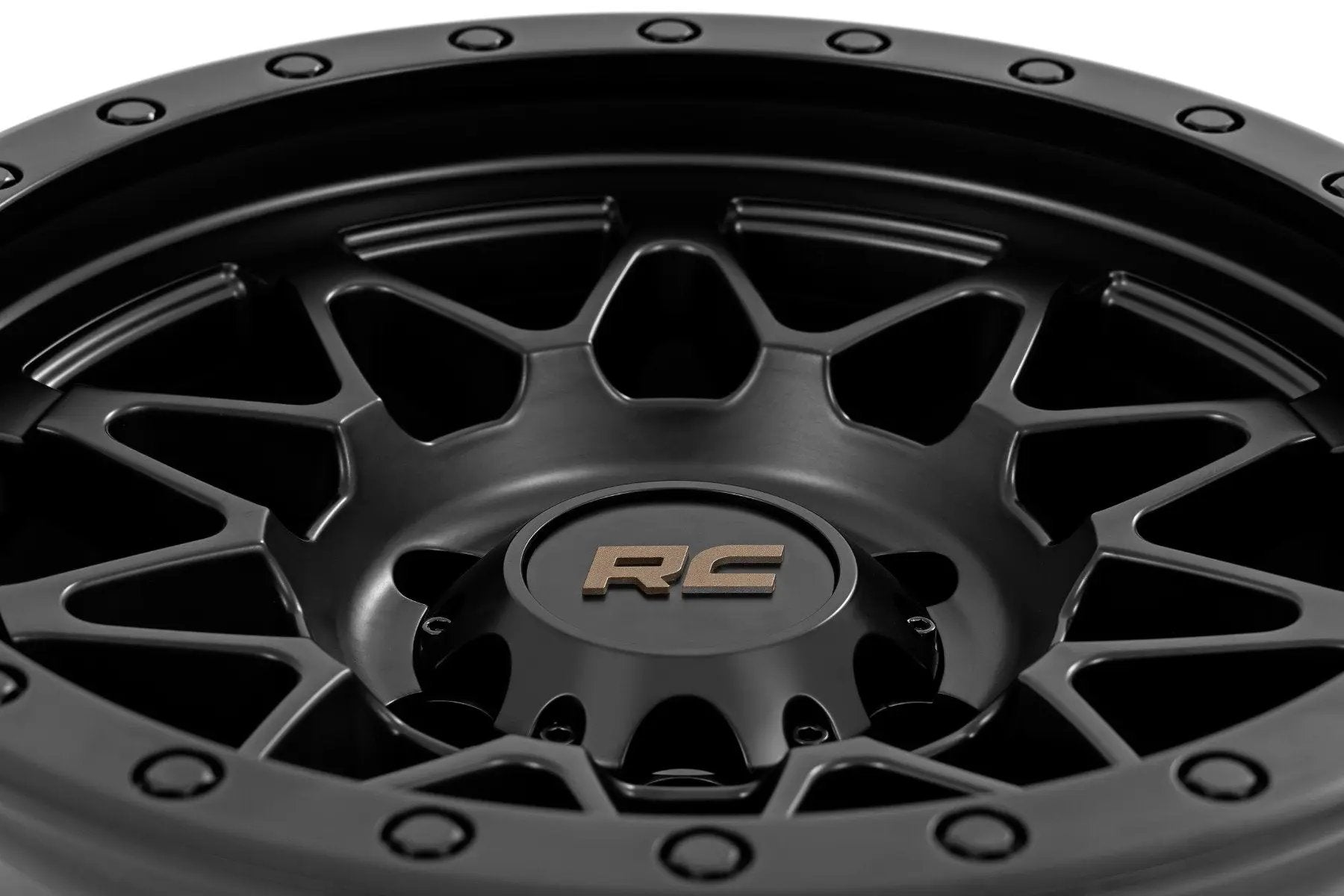 Rough Country 78 Series Wheel | Simulated Beadlock | Black | 18x9 | 6x135 | 0mm by Rough Country