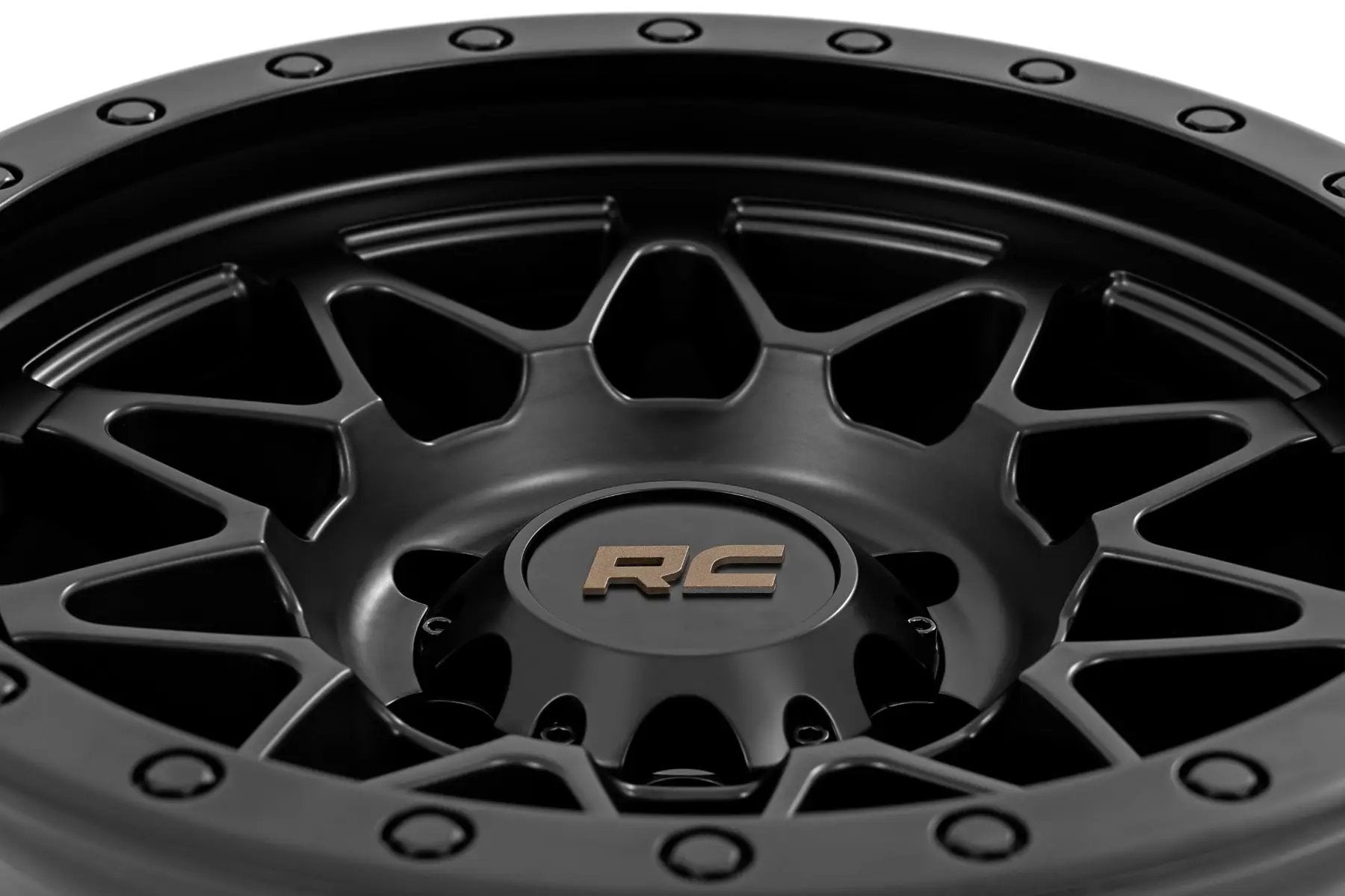 Rough Country 78 Series Wheel | Simulated Beadlock | Black | 18x9 | 5x5 | 0mm by Rough Country