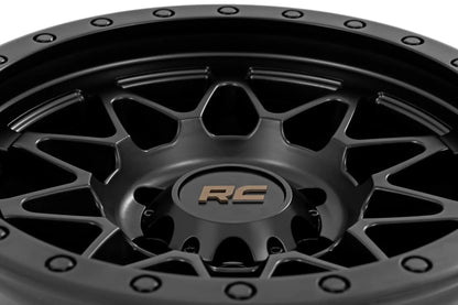Rough Country 78 Series Wheel | Simulated Beadlock | Black | 18x9 | 5x5 | 0mm by Rough Country