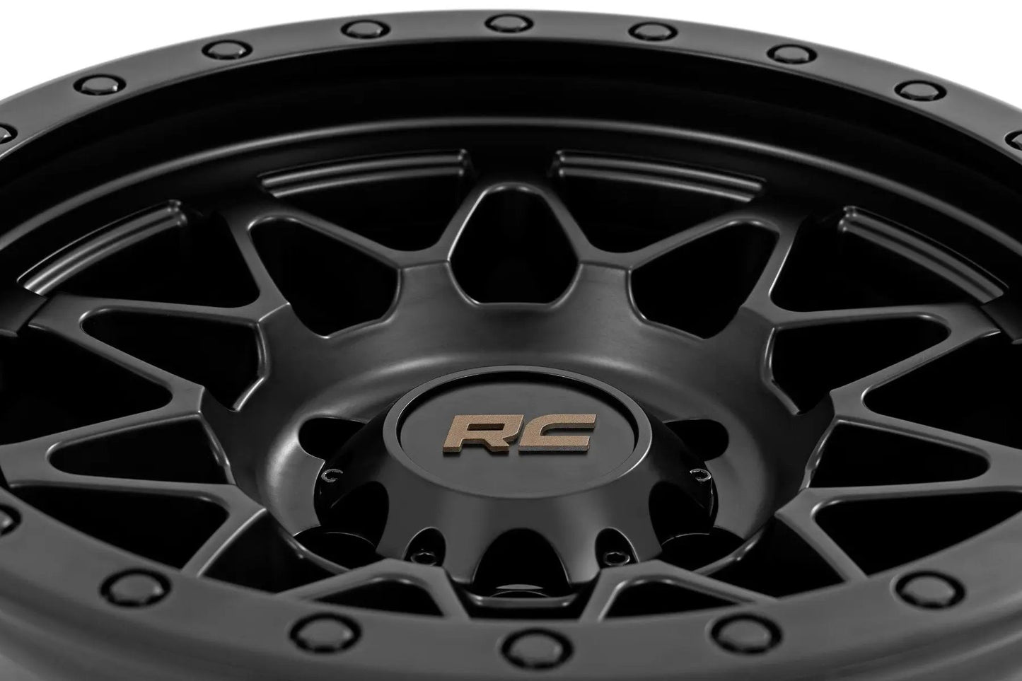 Rough Country 78 Series Wheel | Simulated Beadlock | Black | 17x8.5 | 5x4.5 | +0mm by Rough Country