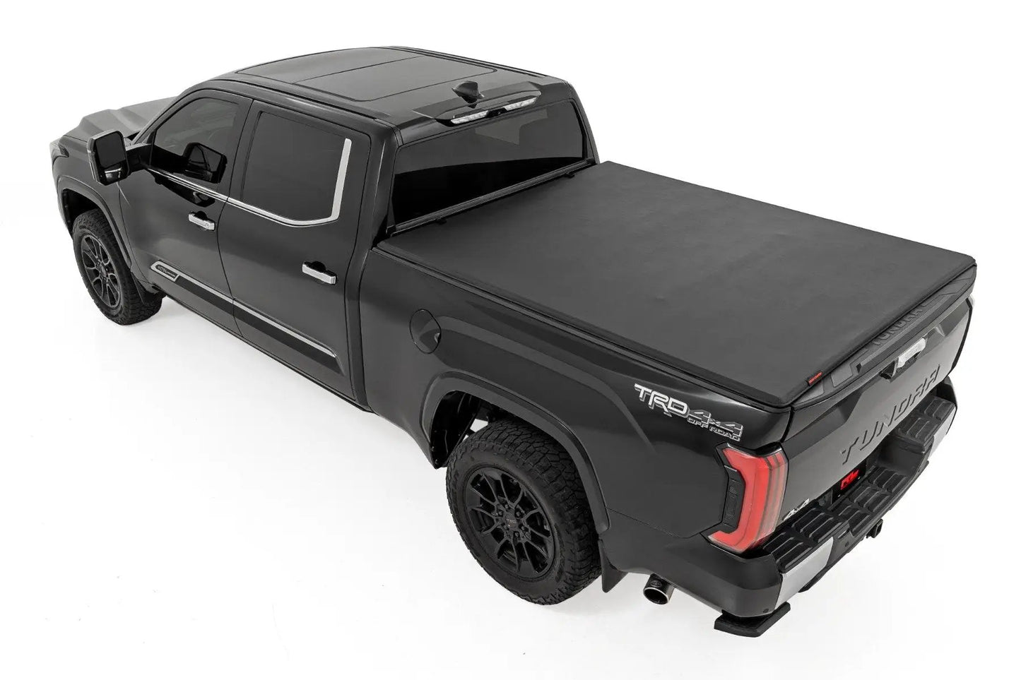 Rough Country Soft Tri-Fold Bed Cover | 6'7" Bed | with & w/o OE Rails | Toyota Tundra 2WD/4WD (2022-2025) by Rough Country