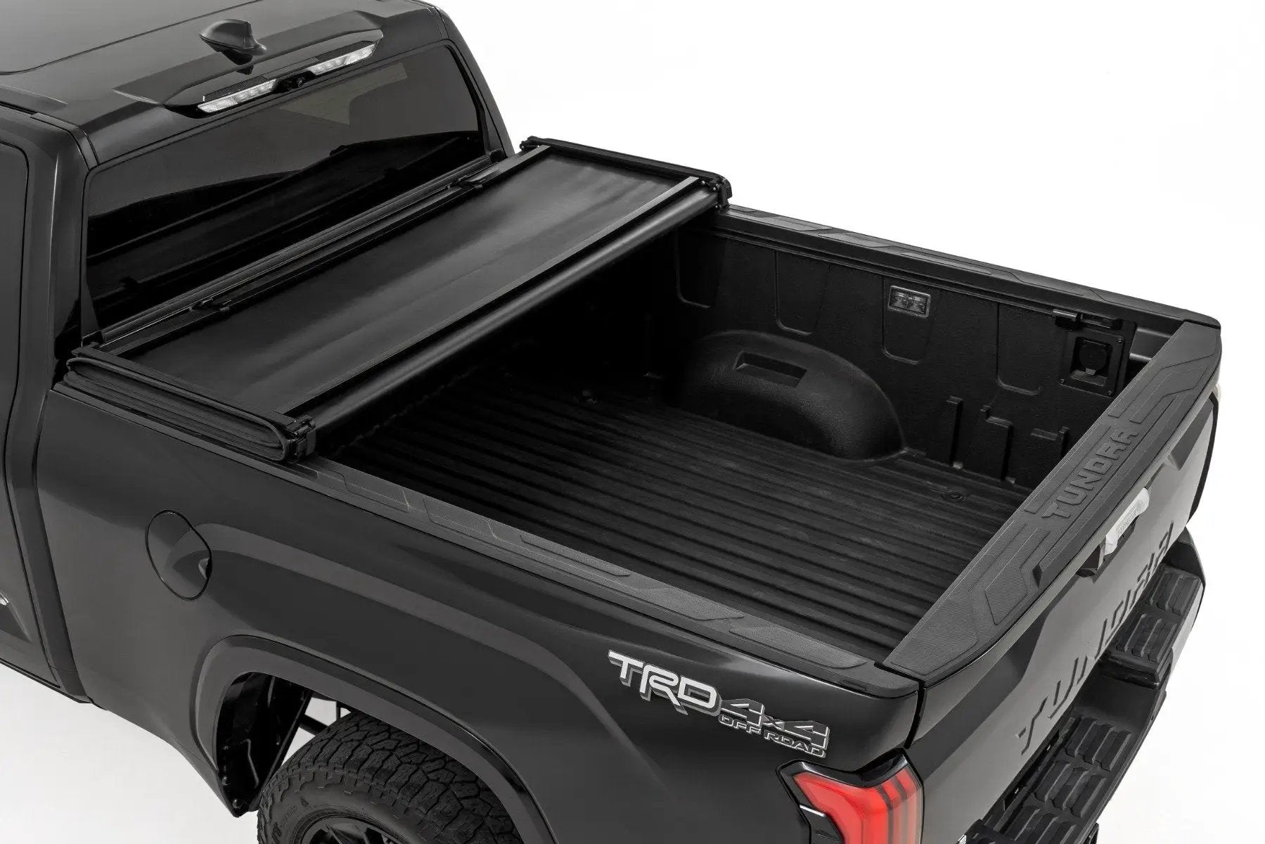 Rough Country Soft Tri-Fold Bed Cover | 5'7" Bed | with and w/o OE Rail | Toyota Tundra (22-25) by Rough Country