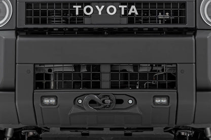 Rough Country Hidden Winch Mount | White SAE | Fog | Toyota Land Cruiser 4WD (2024-2025) by Rough Country